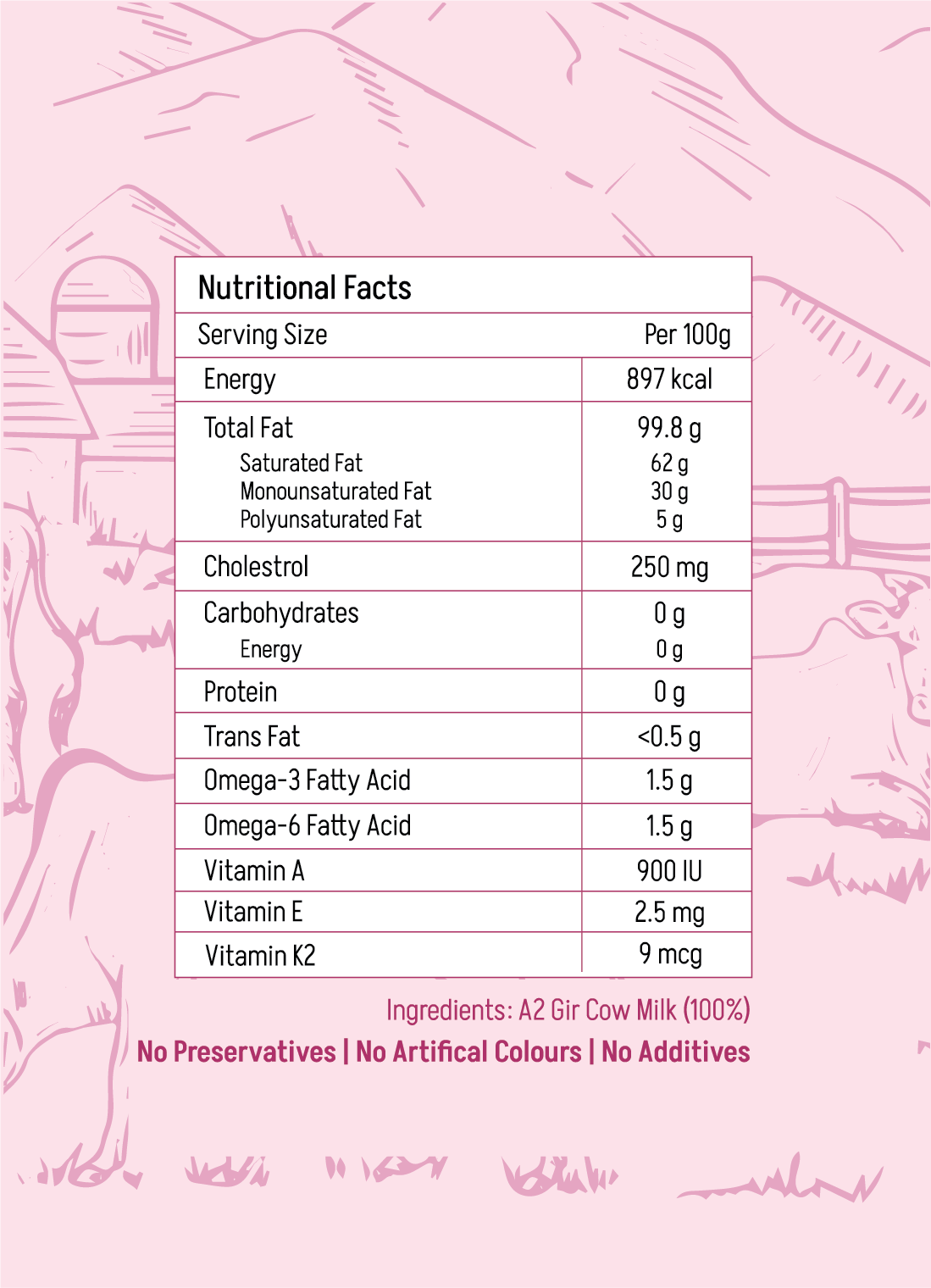 A2 Gir Cow Ghee - 500g